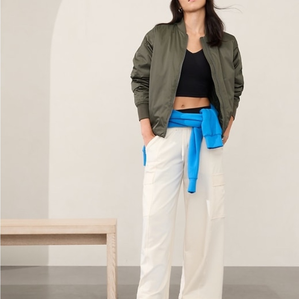 Athleta Sateen Bomber Jacket
